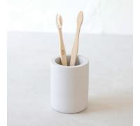 Selegna Drying Stone Toothbrush Holder, Diatomite Toothbrush Holders for Bathroom, Quick Drying Electric Toothbrush & Toothpaste Holder Cup, Diatomaceous Earth Bathroom Sink Organizer (Light Grey)