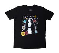 Selena Gomez Men's Floral Collage T-Shirt in Black | Size: XL Selena Gomez Black XL