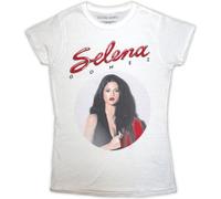 80's Glam Portrait Skinny Fit T Shirt Selena Gomez White L