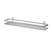 Selena Polished Large Wall Mounted Rectangular Shower Basket | Chrome | Steel | 580mm x 60mm x 120mm