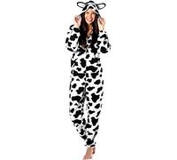 Selena Secrets ANIMAL PRINT Womens Onesie - COW-PRINT - 12-14