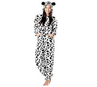 Selena Secrets LN000395 Womens Zip Up Onesie With Ears - Dog - Size UK 12-14