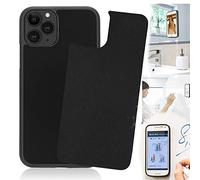 Selendis Anti Gravity Phone Case Compatible with iPhone 15 Pro,Sticky Selfie Suction Black AntiGravity Case for iPhone 15 Pro Magic Nano Stick on Smooth Flat Surface Gravity Case with Dust Proof Film