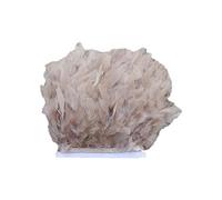 Selene 43 Colours 2 Meters Quality Natural Feather Trimming Fringe for Millinery Craft Dress Making (#19-Mink)