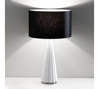 Selène Costa Rica table lamp, black lampshade, white base