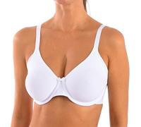 Selene Eugenia Basic Bra with Preformed Cups and Wide Back for Women White