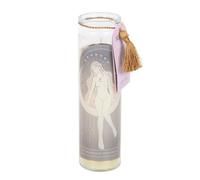 Selene Goddess Tube Candle with Amethyst Crystals - Divine Energy for Serenity, Amethyst Crystals for Emotional Balance, Earthy Frankincense Fragrance, 50 Hours Burn Time, Repurpose as a Vase