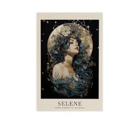 Selene, Greek Goddess of The Moon, Wall Art Poster Canvas Poster Bedroom Decor Landscape Office Room Decor Gift 08x12inch(20x30cm)
