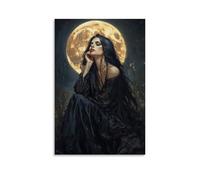 Selene Moon Goddess Vintage Canvas Poster Wall Art Decor Prints Poster Modern Canvas Art Pictures for Living Room Bedroom 08 x 12 inches (20 x 30 cm)