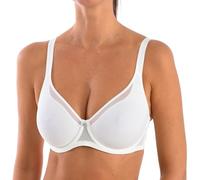 Selene Non-Padded Tulle Bra for Women, Zafiro Model. Light, Elegant and Comfortable, with Natural Support. Ivory