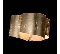 Selène Papiro ceiling light, 3-bulb, gold