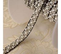 Selene Pearl Beaded Wedding Trim for Gowns & Sashes, Bridal Shoes - 6 Yards (#5)