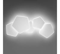 Selène Pleiadi LED wall light in white, 5-bulb