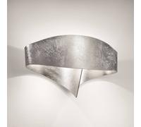 Selène Scudo LED wall light with silver leaf plating