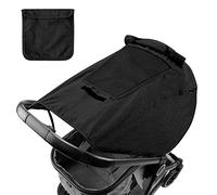 Selene Sun Sail for Pushchairs with UV Protection 50+ and Waterproof, Adjustable Universal Pram Awning, Double Layer Fabric with Viewing Window and Extra Wide Shade Wings, Black