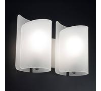 Selène Wall light Papiro, 2-bulb, satinised