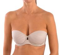 Selene Strapless Bra with Underwire and Padded Cups for Women, Livia Model. Secure Support, Enhancement and Comfort.