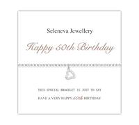 Seleneva 13th 16th 18th 21st 30th 40th 50th 60th 70th Birthday Gifts for Women Girls,Hypoallergenic Beaded 925 Sterling Silver Heart Pendant Bracelets for Mum Daughter Grandama Auntie Friends