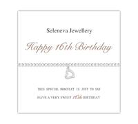 Seleneva 13th 16th 18th 21st 30th 40th 50th 60th 70th Birthday Gifts for Women Girls,Hypoallergenic Beaded 925 Sterling Silver Heart Pendant Bracelets for Mum Daughter Grandama Auntie Friends