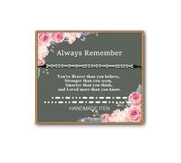 Seleneva Always Remember Morse Code Bracelets for Women Girls,Meaningful Silver Adjustable Morse Code Bracelet to Ladies Christmas Birthday gifts Women Jewellery