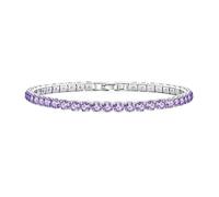 Seleneva Birthstone Tennis Bracelets for Women Girls Silver Dainty Link Bracelet Birthstone Jewellery Birthday Gifts for Mum Wife Girlfriend Daughter Sister Nieces Friends Colleague Anniversary (feb)