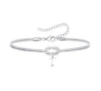 Seleneva Initial Letter Infinity Knot Love Bracelets for Women Girls,Gift for Her (T)