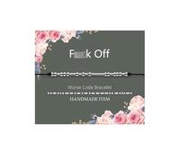 Seleneva Morse Code Bracelet Women Girls Beads on Silk Cord Bracelet Silver Secret Code Bracelet to Family Friend Colleague Funny Gifts to Her or Him