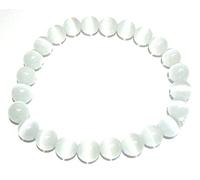 Selenite Beaded Round Bracelet Crystal Fashion Accessory Men Women Gift Handcrafted