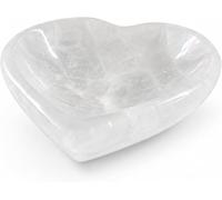 Selenite Bowl Heart Shape Natural Crystal Charging Dish for Healing Meditation Home Decor Polished White Selenite Charging Dish for Crystals and Jewelry (6 CM)