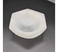 Selenite Bowl (Hexagon, Oval, Moon) Cleansing Bowl, Cleansing, Charging, Meditation, Energy, Crystal, Healing (Hexagon)