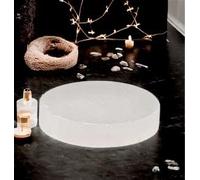 Selenite Charging Round Disk Crystal Charging Plate Selenite Slice Charging Plate Charge Crystals (7cm)