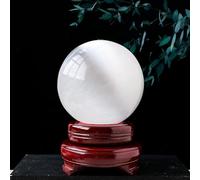 Selenite Crystal Ball Gemstone Home Decoration Stone Sphere for Divination/Chakra Balance/Yoga/Home/Office FengShui,60-65mm