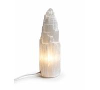 Selenite Crystal Mountain Lamp Handcrafted Pure Natural Healing Light for Meditation Spiritual Energy Home Décor Selenite Crystal Light Tower (30cm)