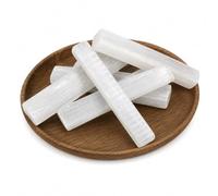 Selenite Crystal Sticks 5pcs Large Selenite Wands, White Raw Rough Crystals, Satin Spar Quartz Reiki Energy Stones, Healing Meditation, Protection & Witchcraft Supplies (Pack of 5, 10 cm)
