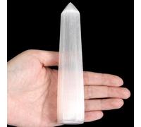 Selenite Crystal Tower - 5.4" Natural Healing Stone for Energy Cleansing, Chakra Balancing, Meditation & Home Decor - Large 1 PC