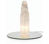 Selenite Crystal Tower Lamp 20cm - Natural Polished Selenite Mountain Tower Crystal Lamp in 4 Sizes for Healing, Meditation, Gift & for Home Decor/Room Decor [Energy Class A]
