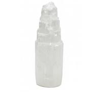 Selenite Crystal Tower - Natural Polished Selenite Crystal Mountain Pillar Tower in 4 Sizes for Healing, Meditation, Gift & for Home Decor/Room Decor (20cm)