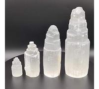 Selenite Crystal Tower - Natural Polished Selenite Crystal Mountain Pillar Tower in 4 Sizes for Healing, Meditation, Gift & for Home Decor/Room Decor (15cm)