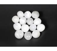 Selenite Crystal Tumble Stone Natural Healing Energy Pocket Stone Round Ball Shape Polished Pebbles Home Decoration Spiritual Gifts (Pack of 10)