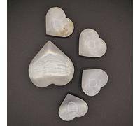 Selenite Heart Crystal Stone, Charging Crystal, Selenite Stone, Home Decor (1.5in)