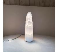 Selenite Natural Crystal Lamp in Various Sizes Natural Crystal Light Perfect for Home Decoration (20 cm)