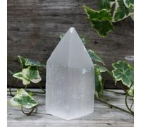Selenite Pencil Point Tower - 10Cm Moroccan Healing Crystal