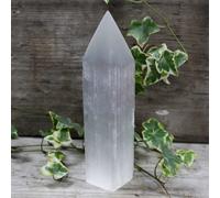 Selenite Pencil Point Tower 20Cm - Healing Crystal From Morocco