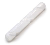 Selenite Spiral Wand - 16 cm ( Round Both Ends) KDMD Grey One Size