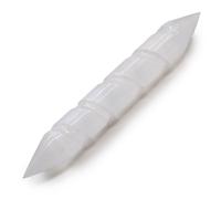 Selenite Spiral Wands - 16 cm (Point Both Ends) KDMD Grey One Size