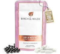 Selenium 200 μg - High-Strength Vegan Thyroid & Immune Support Supplement - Antioxidant & Hair Skin Nail Health - UK Made, 60 Capsules (2-Month Supply)
