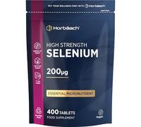Selenium Supplement 200mcg | 400 Days Supply (Yeast-Free) | High Strength L-Selenomethionine | 400 Tablets | Vegan & Vegetarian | by Horbaach