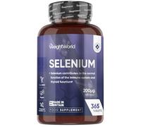 Selenium Supplements | 200mcg (40mg L-Selenomethionine) | 365 Selenium Tablets | 1 a Day | 8mm Tablet | Vegan & Non-GMO | Magnesium Stearate Free