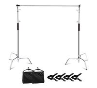 Selens 10 x 10 Feet Photo Backdrop Stand, Professional Photography Heavy Duty Background Support System Kit Adjustable Light Stand & Crossbar for Video Studio