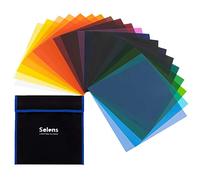 Selens 20pcs Color Gel Filter for Lighting Effect, 10x10 Inches Photography Color Correction Kit for Photo Video Studio, 20 Assorted Colors, Lighting Filters Transparent Color Sheet Filter Sheet Gels